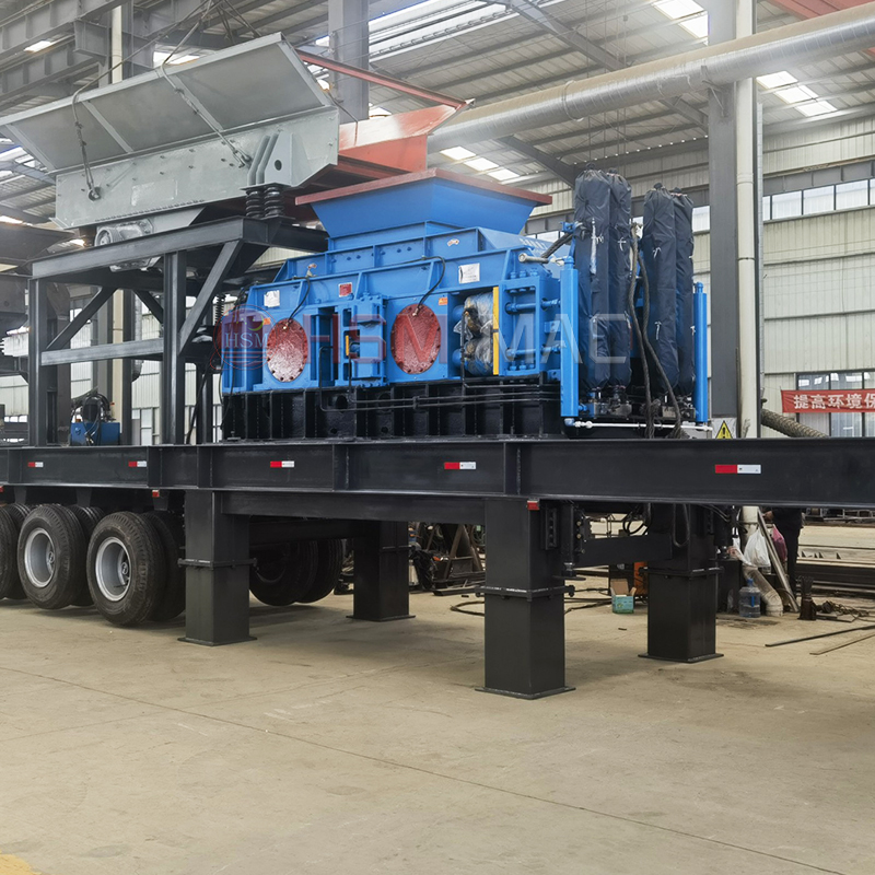 移動對輥破碎機